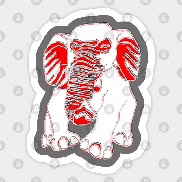 Elephant silhouette Siluet 3D 大象 elefant pixelart Sticker by 4rpixs